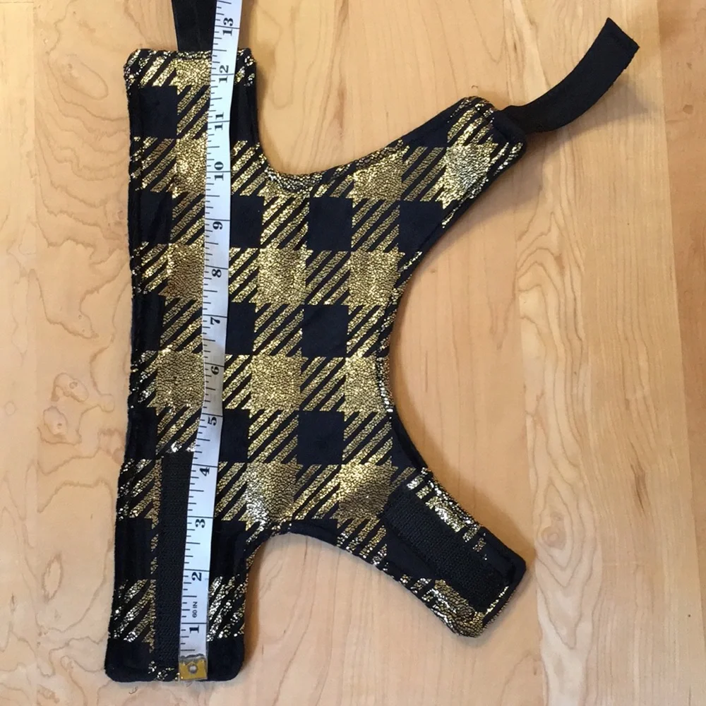 Handmade Fleece Dog Jacket Metallic Plaid
